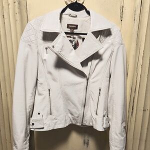 White leather jacket